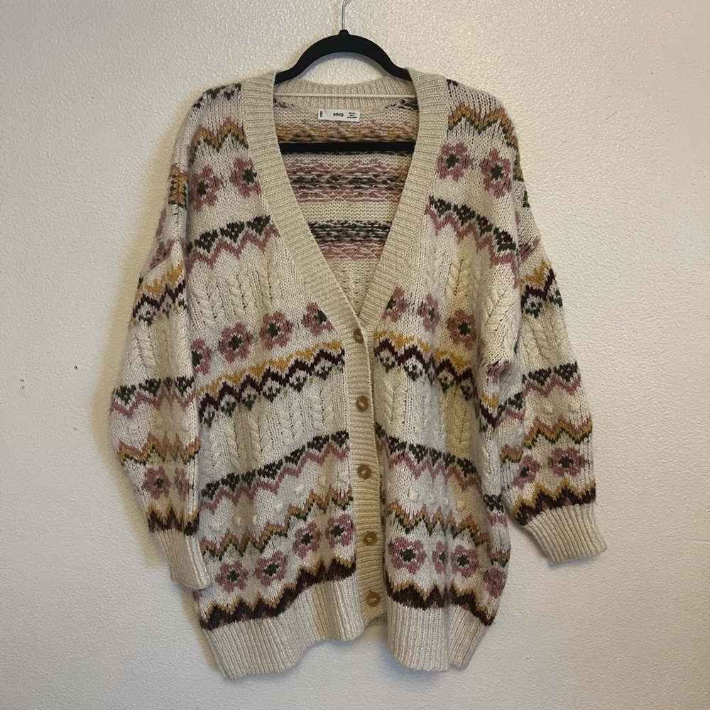 Mango Multi-color Knit Cardigan